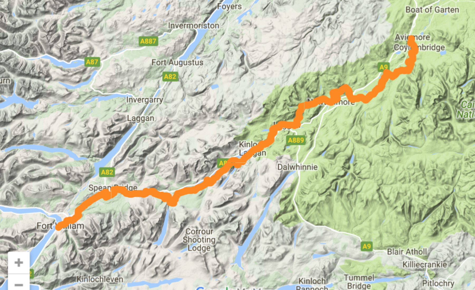 East Highland Way – Reiseplan und Route